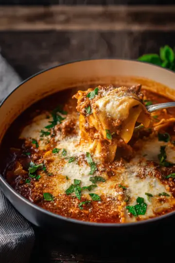 Easy One Pot Lasagna Soup