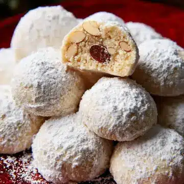 Filled Almond Snowball Cookies