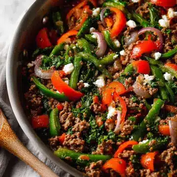 Mediterranean Ground Beef Stir Fry