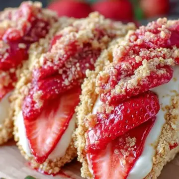 Strawberry Crunch Cheesecake Tacos