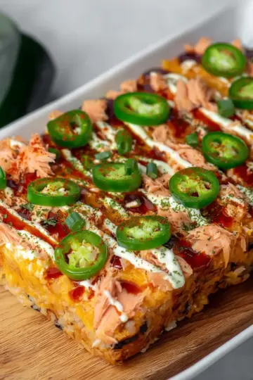 Spicy Salmon Sushi Bake