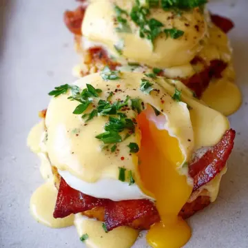 Baked Eggs Napoleon With Hollandaise Sauce