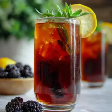 The Best Blackberry, Sage and Mint Iced Tea