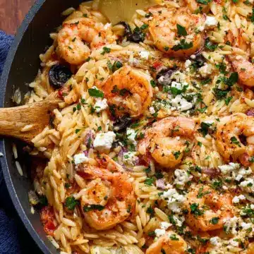 Orzo with Shrimp and Feta