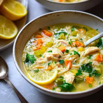 Lemon Chicken Orzo Soup